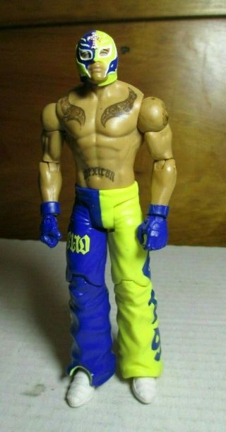 2010 Wrestling Wwe 6 " Blue Yellow 619 Rey Mysterio Action Figure Mattel