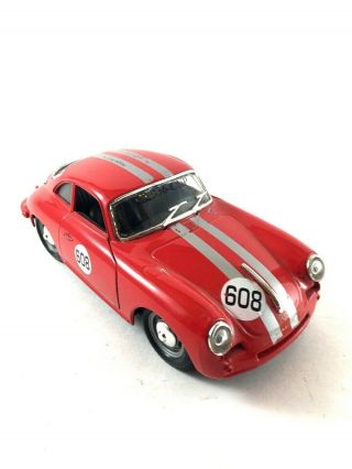 Burago 1/24 1961 Porsche 356 B Red Made In Italy Die - Cast Model
