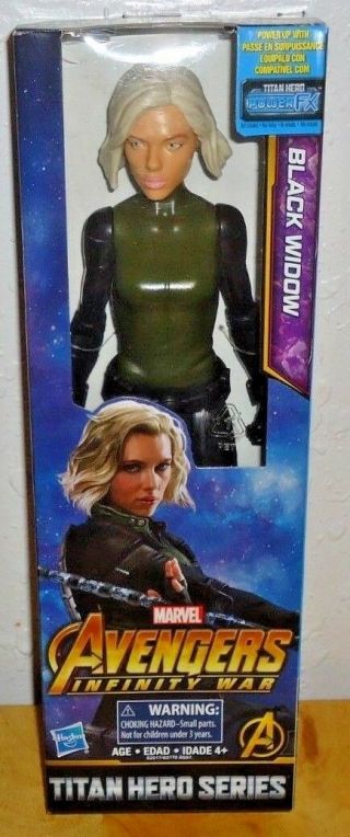 Marvel Avengers Infinity War Black Widow Titan Hero Series 11.  5 " Figure Power Fx
