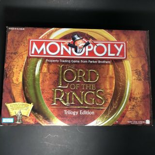 Monopoly The Lord Of The Rings Trilogy Edition Complete 2003 Board Game