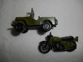 Matchbox Twin Pack Tp - 11 Military Jeep & Honda Motorcycle 1977 Lesney England