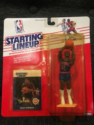 1988 Kenner Starting Lineup Isiah Thomas Basketball Slu Nba Detroit Pistons