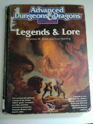 Advanced Dungeons And Dragons Legends & Lore 2nd Edition 2108