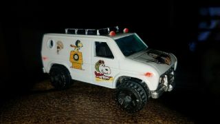 Custom 1/64 Scale Hot Wheels 1977 Chevy Van Snoopy Themed