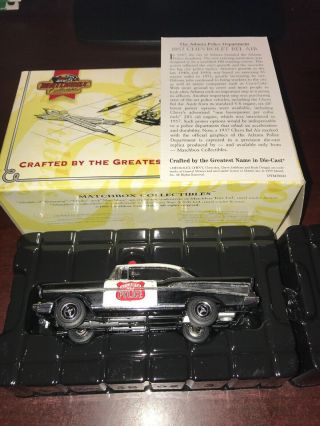 Matchbox 1:43 Scale Dinky 1957 Chevrolet Bel Air Atlanta Police Dym38023 Nib
