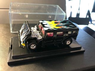 Hot Wheels 100 Black Box Collectibles Black Hummer With Flames Loose With Case