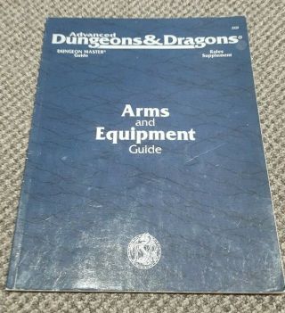 Arms And Equipment Guide Advanced Dungeons & Dragons Ad&d Tsr 2123