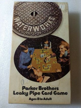 Waterworks Parker Brothers Leaky Pipe Card Game 1972 Complete