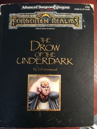 Dungeons & Dragons Ad&d 2nd Ed.  Forgotten Realms The Drow Of The Underdark