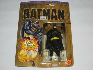 Vintage 1989 Batman Bat Rope Action Figure,  By Toy Biz,  In Package,