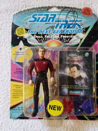 Star Trek The Next Generation Q In Starfleet Uniform Action Figure Autographed