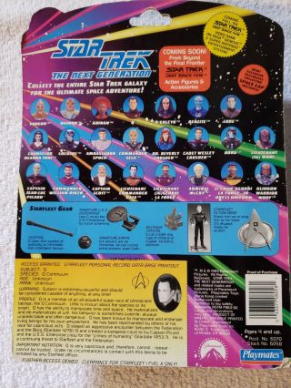 Star Trek The Next Generation Q in Starfleet Uniform Action Figure Autographed 3