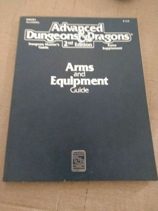 Arms And Equipment Guide Advanced Dungeons & Dragons Ad&d Tsr 2123 A005