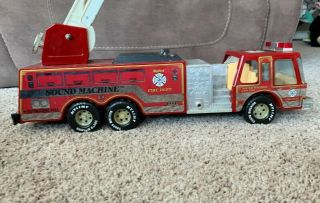 Nylint Water Cannon Fire Truck Sound Machine 1989 Metal 24 " Long Not Tester