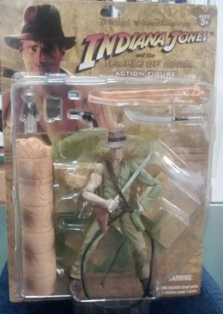 Indiana Jones Temple Of Doom Disney World Action Figure In Package