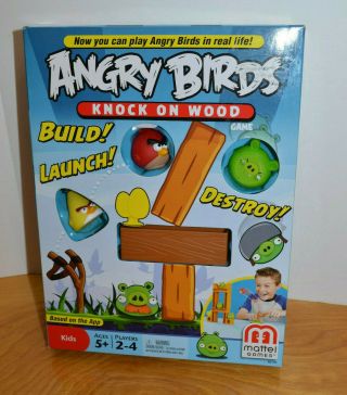 Angry Birds Knock On Wood Game Complete Mattel 2012