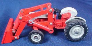 Ford 8n Tractor With Bucket F - 3 Vintage Vehicles Ertl Orange Paint 3 3/4 " Lngth