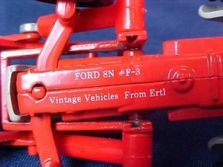 Ford 8N Tractor With Bucket F - 3 Vintage Vehicles Ertl Orange Paint 3 3/4 