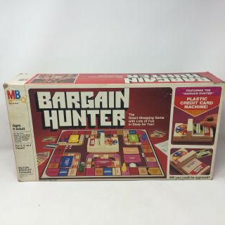 1981 Milton Bradley Bargain Hunter Board Game 100 Complete Vintage