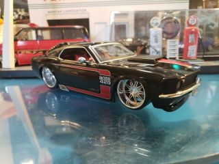 2005 Jada Toys Dub City Bigtime Muscle Black 1970 Ford Mustang Boss 429 1:24