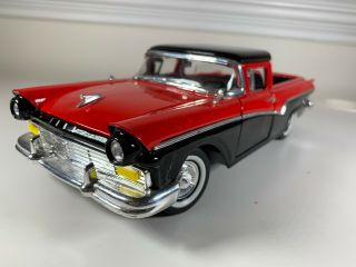 1/18 Scale 1957 Ford Ranchero Road Legends Diecast Car Red Black