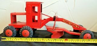 Vintage MARX Power Road Grader Construction Toy Pressed Steel USA 17 inch long 2