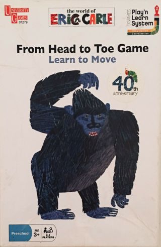 From Head To Toe Game,  Learn To Move Eric Carle 40th Anniversary Age 3,  Preschl