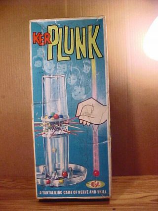 Vintage 1967 " Ker - Plunk " Skill Game By Ideal Toys - Very Good Complete