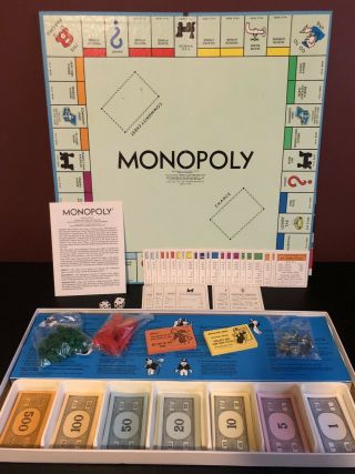 1975 No.  9 Vintage Parker Brothers Monopoly Board Game Made In Usa Near