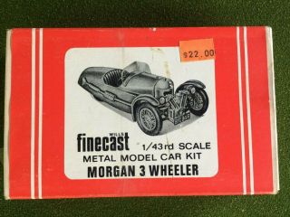Wills Finecast,  Morgan 3 Wheeler,  1/43 Scale White Metal Kit
