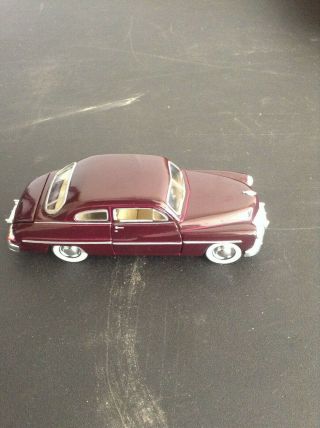 Road Champs 1:43 Scale Diecast Vehicle - 1949 Mercury Club - Maroon In Color