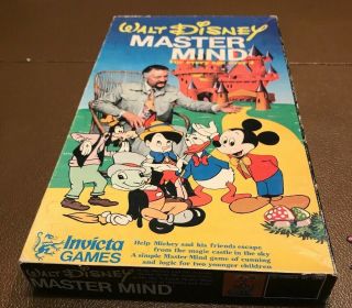 Walt Disney Master Mind Invicta Board Game,  Pre - Owned