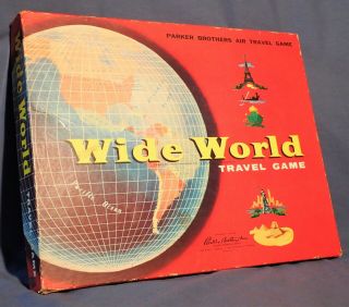 Wide World Air Travel Game Parker Brothers 1957