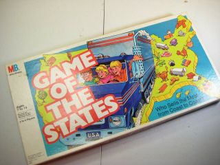 Game Of The States Board Game Milton Bradley 1987