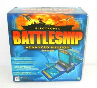 Electronic Battleship Advanced Mission Battle Talking Game Milton Bradley 2000