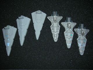 Star Wars Miniatures Game Starship Battles 6x Micro Machines Star Destroyers