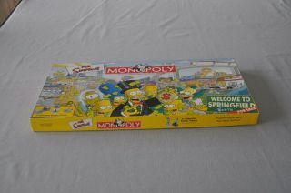 2001 The Simpsons Monopoly Board Game Welcome To Springfield,  Near Complete