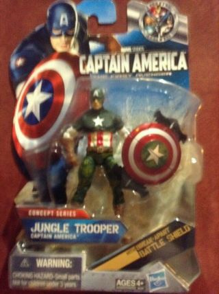 Captain America Jungle Trooper 4 Inch Action Figure Nip