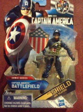 Captain America Battlefield 4 Inch Action Figure Nip