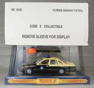 Code 3 12432 Florida Highway Patrol Ford Auto 1:24 Scale Mint/package/sleeve