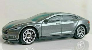 Matchbox Tesla Model S Gray 1/64 Diecast Car Elon Musk Electric Vehicle 4