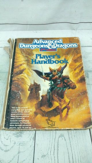 Advanced Dungeons & Dragons Ad&d Players Handbook 2nd Edition 2101 1989