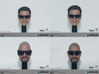 1: 6 Model Toy Accessory Zy Toys 4pc Man Male Figure Black Sunglasses Glasses
