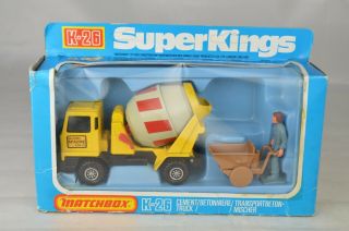 Matchbox Kings K26 Bedford Cement Truck 4 1/2 " Long 1978 Nr