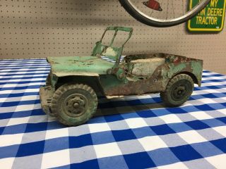 1940s Marx Lumar Willys Jeep Pressed Steel Toy