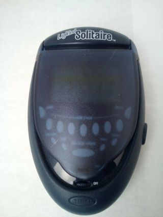 Radica Lighted Solitaire Electronic Handheld Game 74014 Auto - Open Lid 2003