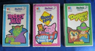 Mb Big Deal Games - 3 Games Vgc Ages 5 And Up - 1987 Milton Bradley Htf
