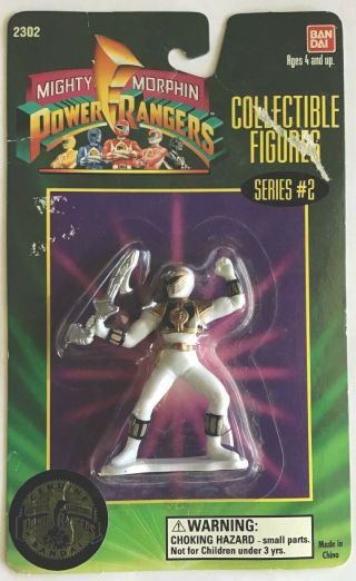 Bandai Legacy Mighty Morphin Power Rangers " White Ranger " Figurine.  Nib.  1995