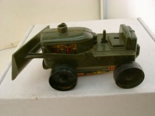 Vintage Marx Tin Lithograph Wind - Up Us Army Diesel Bulldozer Tractor 6 " Long