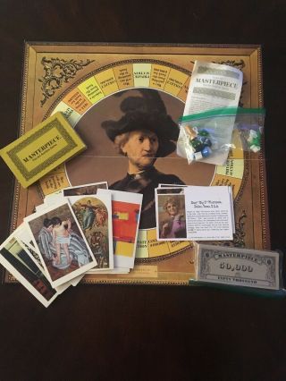 Rare 1970 Masterpiece The Art Board Game Parker Brothers Complete